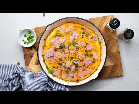 Keto Ham  Cheese Dutch Baby Low-Carb Stuffed Pancake Recipe