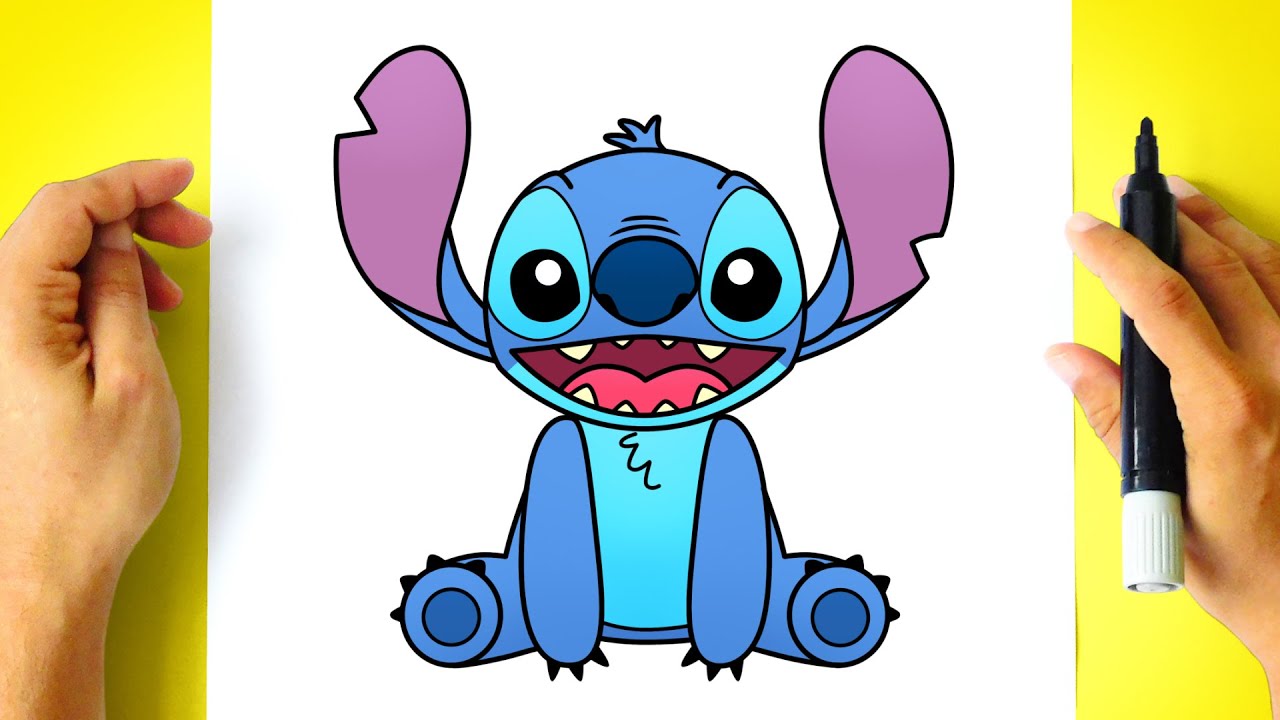 Como DESENHAR o STITCH - Como DIBUJAR a STITCH - How to DRAW STITCH 