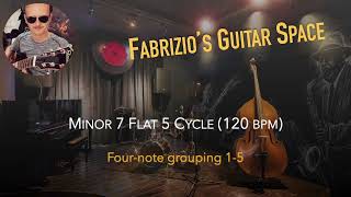 : Minor 7 flat 5 Cycle (120 bpm) (Four Note Groupings 1-5)