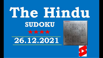 #Shorts - The Hindu Dec 26, 2021 - 4 Star - Step by Step Solution Clearly Explained