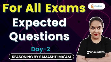 5:30 AM - For All Exams | Reasoning by Samashti Shukla |  Expected Questions for All Exams| Day -02
