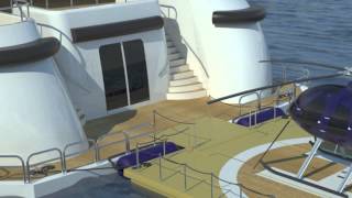 Superyacht Recreational Island and Portable Helipad