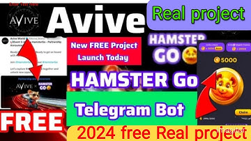 Hamster go New Telegram Mining project||| Support by Avive Network Real project