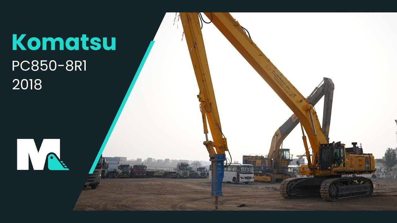 Komatsu PC850-8R1 Long-Reach Crawler Excavator with Jackhammer | 2018