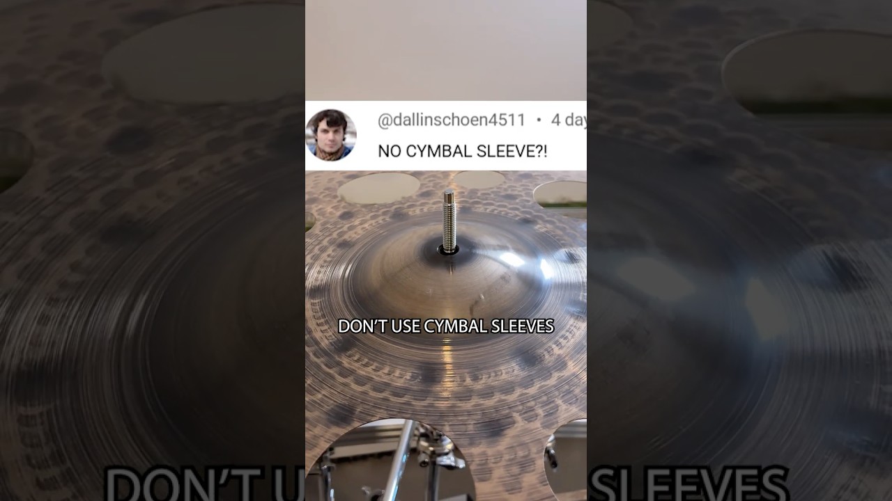 why I don't use cymbal sleeves!?