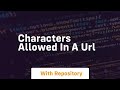 characters allowed in a url