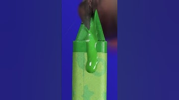 Crayon vs. Hot knife (ASMR Close up/macro) #macro #asmrvideo #satisfying #asmrsounds