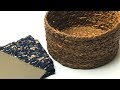 DIY Wicker basket from paper napkins