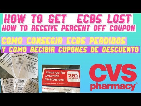 How to get ecbs lost, and % off coupons/ como consegir ecbs perdidos y cupones de % Off