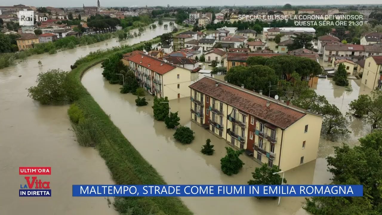 Maltempo, strade come fiumi in Emilia Romagna - La Vita in diretta - 03 ...