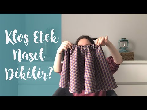 En Kolay Kloş Etek Dikimi Basit~ How to Sew a Circle Skirt - Çocuk Eteği Kendin Yap  Dikiş Dersleri