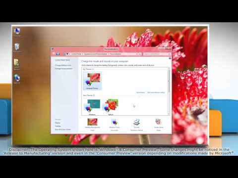How to change Windows® 8 desktop background