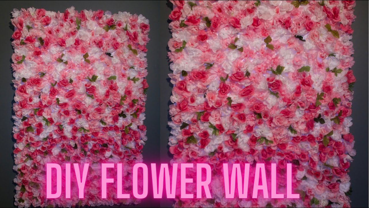 HOW TO HUGE DIY FLOWER WALLDOLLAR TREE EDITION YouTube