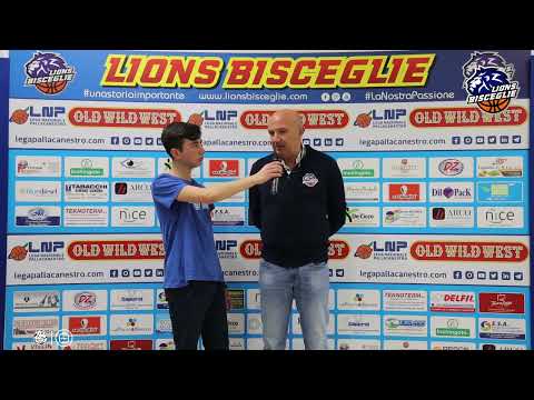 PRESS ROOM Lions Bisceglie-Ruvo: coach Luciano Nunzi