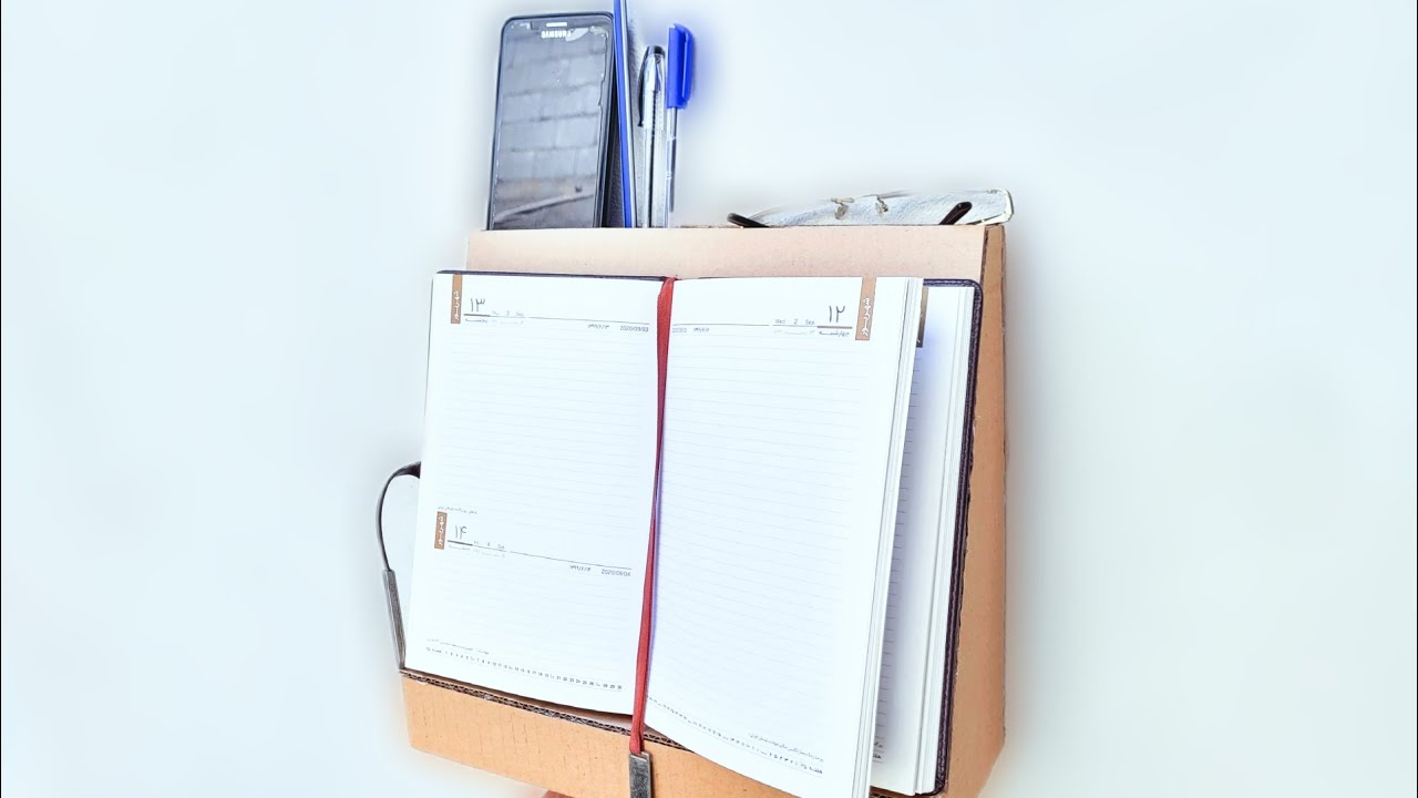 How to make a book stand with cardboard and mobile phone holder