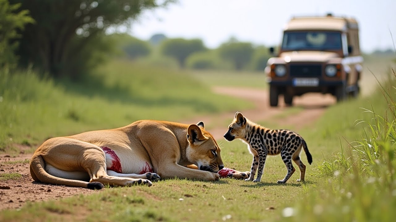 Abandoned Hyena Pup Refuses to Leave Dying Lion's Side, What Happens Next Will Amaze and Shock You auf YouTube ansehen Abandoned Hyena Pup Refuses to Leave Dying Lion's Side, What Happens Next Will Amaze and Shock You auf YouTube ansehen