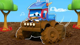 Super Camión Monstruo atrapado! | héroe atrapado en el barro | Dibujos Animados para Niños