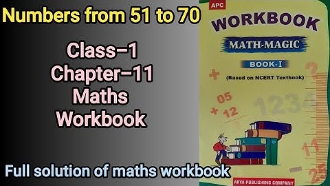 Numbers from fifty-one to seventy Class 1 Maths-Workbook Chapter-11 fully solved exercise