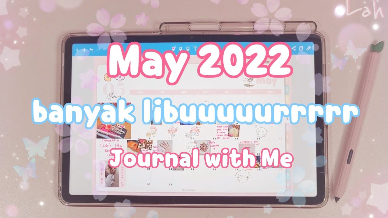 May 2022 Journal with Me di Noteshelf | Digital Journal Android Samsung Galaxy Tab S8 (Indonesia)