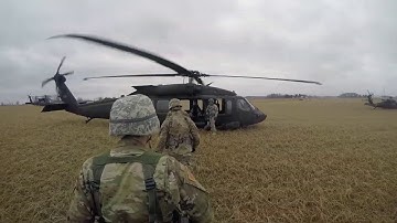 MSU ROTC Spring FTX Blackhawk Helicopter ride