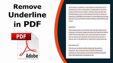 How to remove underline using Adobe Acrobat Pro DC 2022