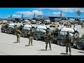 HIGH TENSION : Dozens of other US military aircraft also flew to the Middle East this week