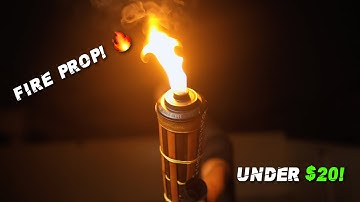 Creating a FIRE PROP under $20! (Tiki Torch)