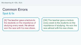 Modifiers placement - SAT Writing