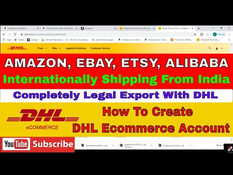 How To Ship International Order From India | How to Create DHL Ecommerce Account #etsy #amazon ebay