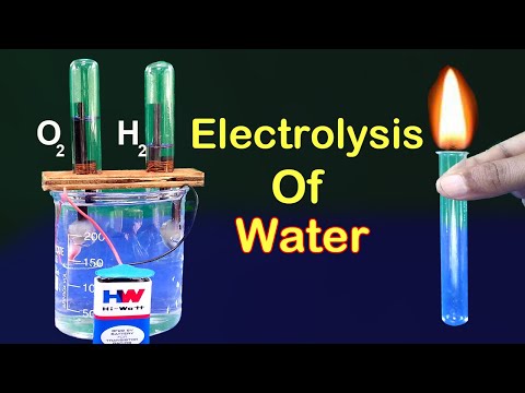 How To Produce Oxygen Gas At Home/OXYGEN AND HYDROGEN From Water |  Electrolysis Of Water At Home