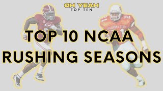 Top 10 NCAA Rushing Seasons Progression (1960-2025)