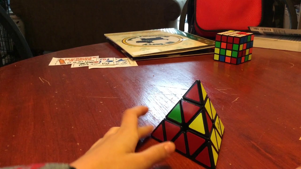 How to solve the triangle Rubik's cube part 3 side step Rubik's cube - YouTube