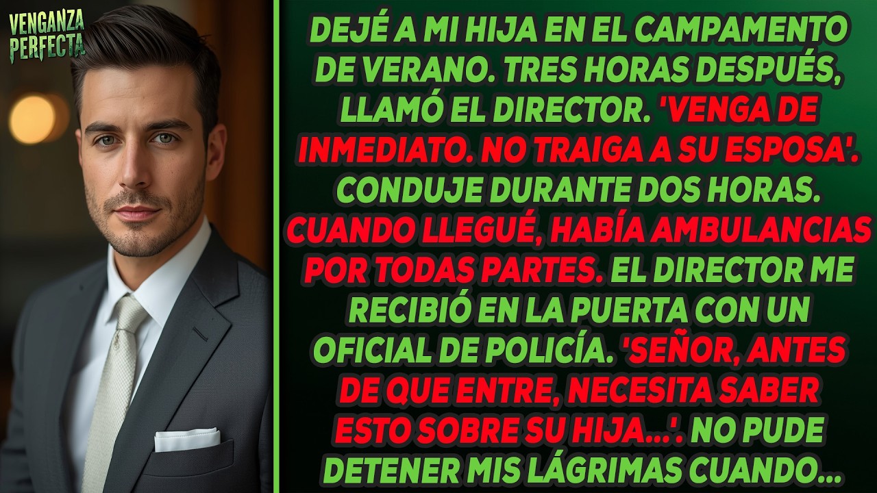 El director del campamento llamó y dijo: 'no traigas a tu esposa'. Cuando llegué, dijo que mi ...