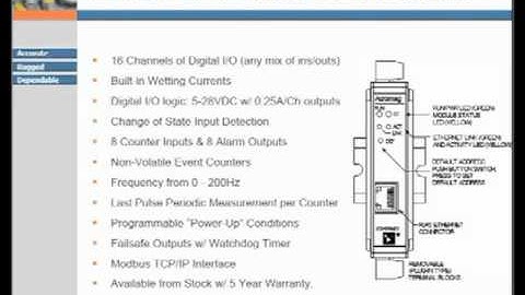 Acromag Overview: 989EN: Ethernet Discrete I/O Modules with Counter/Timers