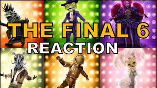 The masked singer season3 episode14 reaction this episode is battle of
sixes, rhino, kitty, frog, turtle, astronaut and night angel all go up
against...