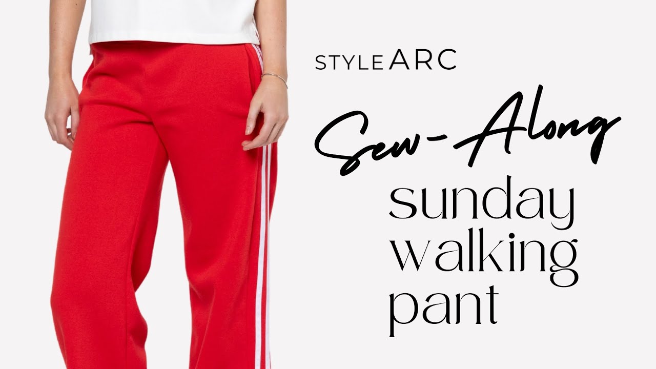Style Arc | Sunday Walking Pant | Sew-Along | Wide Leg with Side