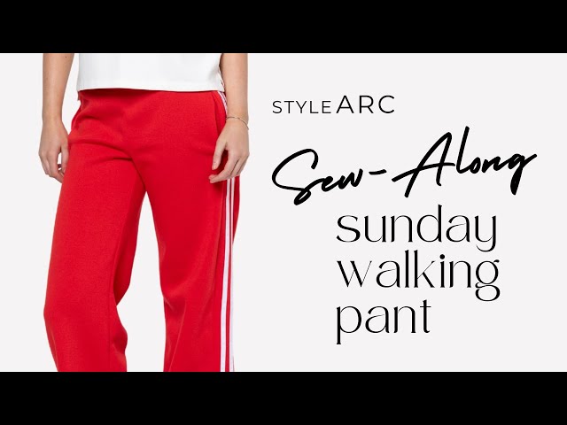 Style Arc | Sunday Walking Pant | Sew-Along | Wide Leg with Side