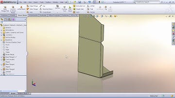 Sheetmetal Unfold Feature SolidWorks 2010