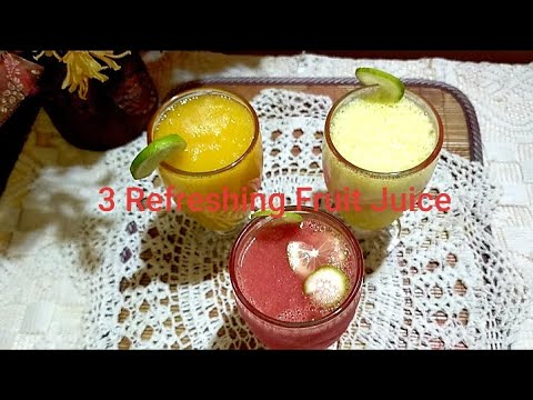 Fruit Juice|| 3 Refreshing Fruit Juice(ফলের জুস) - YouTube