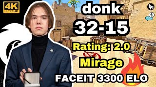 donk (32-15) w/magixx (mirage) | FACEIT Ranked 3300 ELO | Jan 29, 2025 | CS2 POV/DEMO