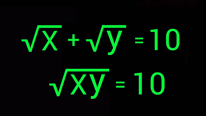 A Nice Algebra Problem | Olympiad Mathematics (x,y)=?