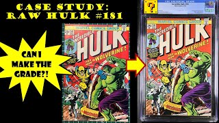 Case Study: Raw Incredible Hulk 181 heavy bend ironing comic book cleaning and pressing CGC grading