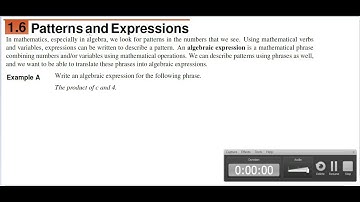 BASIC ALGEBRA : algebraic expressions and patterns in Telugu and English part1