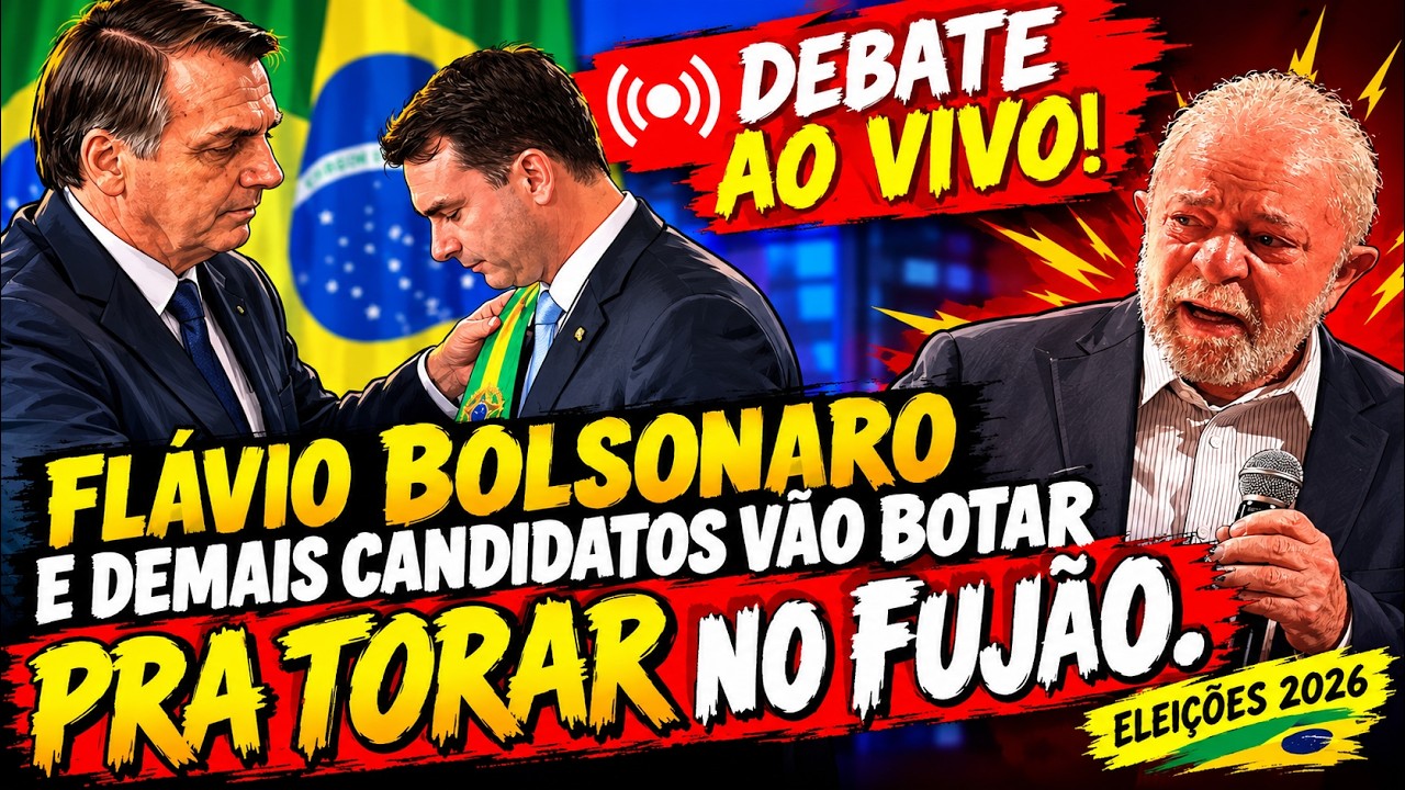 HOJE NO DEBATE DA GLOBO, O FUJÃO LULA SERÁ TRITURADO POR FLÁVIO BOLSONARO E DEMAIS CANDIDATOS.