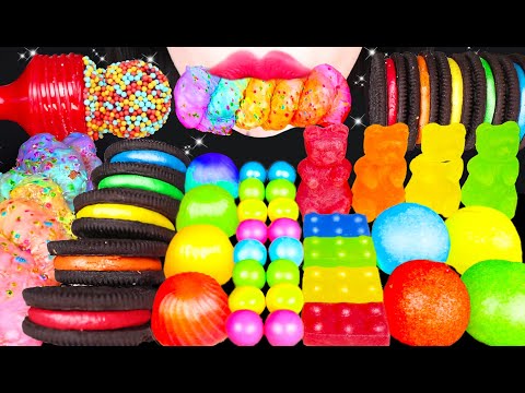 ASMR RAINBOW DESSERTS 코하쿠토 KOHAKUTO JELLY <strong>BEAR</strong> <strong>GUMMY</strong> LOLLIPOP MUKBANG 먹방
