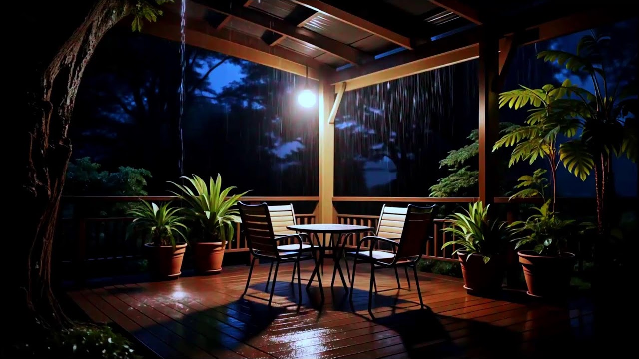 When the Night Feels Peaceful | Rain Sounds & Piano