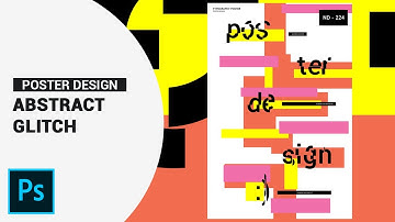 Abstract Glitch Vector Typography Poster Design - Tutorial Photoshop CC 2020