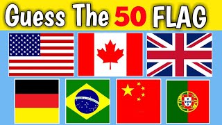 Guess The 50 FLAG  Quiz ll in 3 Second Answer ll FLAG Quiz  🇦🇨🇦🇮🇦🇷🇦🇽🇦🇼🇦🇺