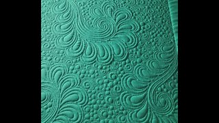 Peacock Swirl Feather Pebbles Longarm Quilting Free Motion Gammill Machine No computer