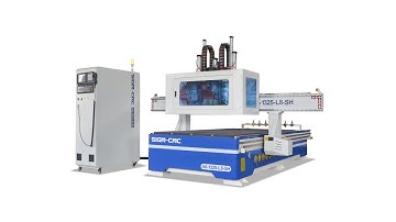 How to use CNC router machine with horizontal spindle and saw to process wooden doors